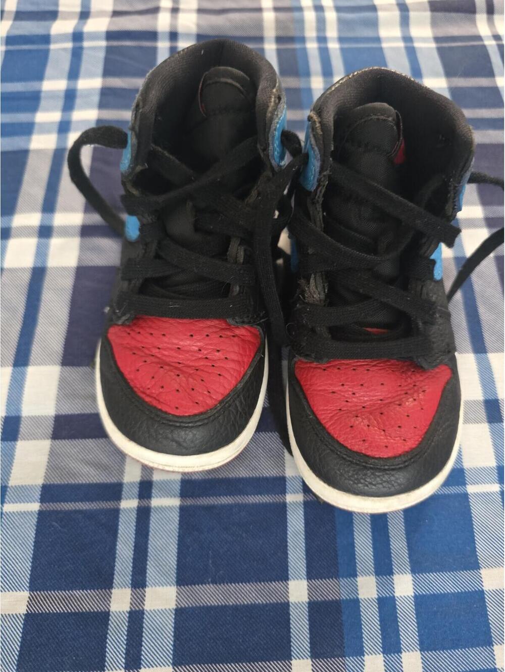 Air Jordan 1 High Top Sneakers Black Red Blue